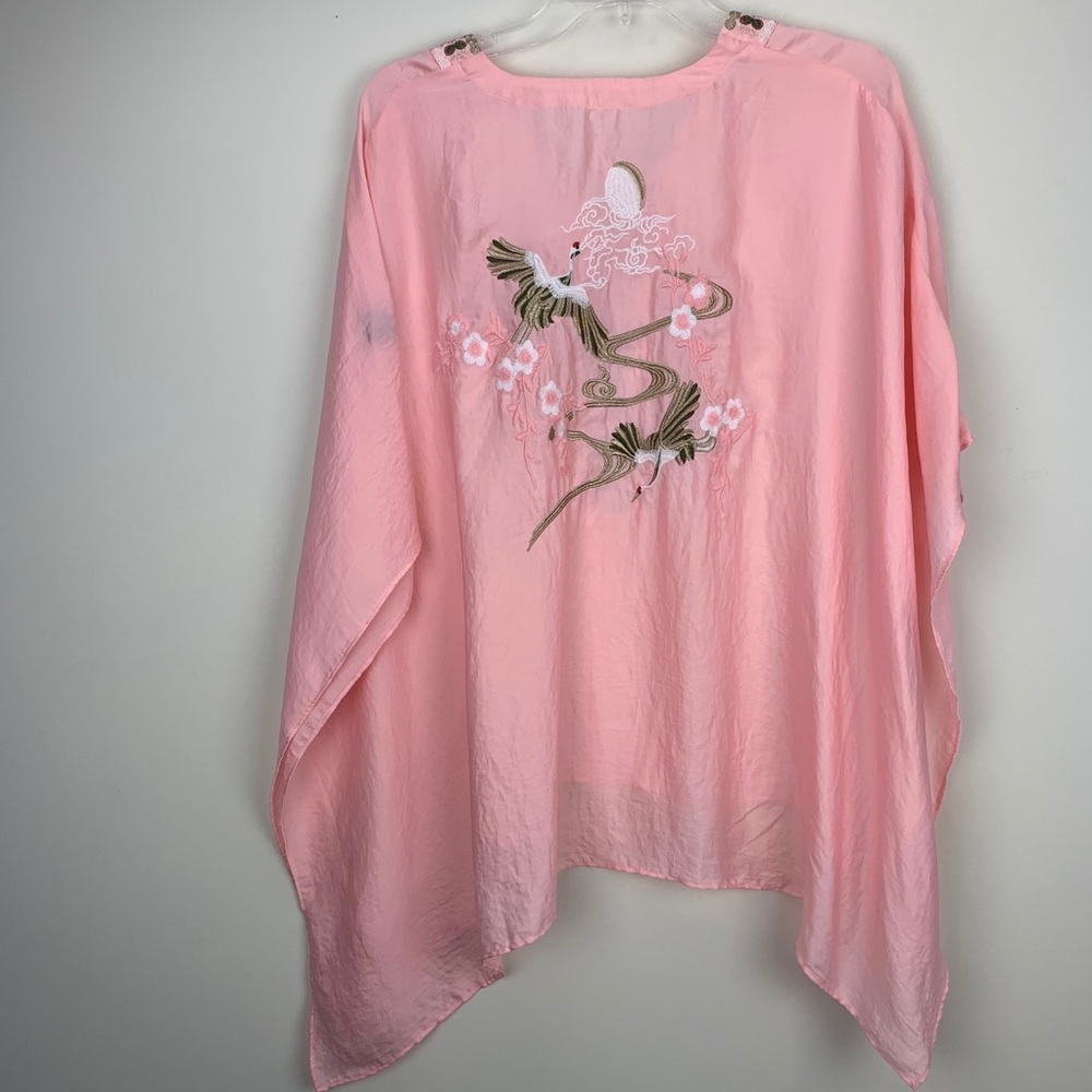 Anthropologie June Embroidered Floral Poncho Sz OS